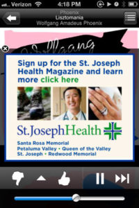 St. Joseph Health retargeting ad on mobile phone for Health Magazine sign ups