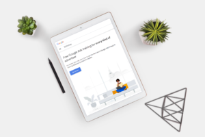 Google ads training on tablet